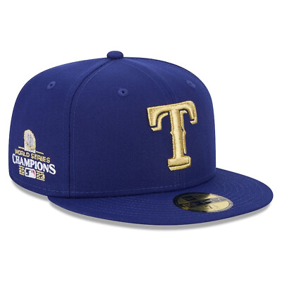 #ad Texas Rangers New Era 2024 Gold Collection 59FIFTY Fitted Hat Royal