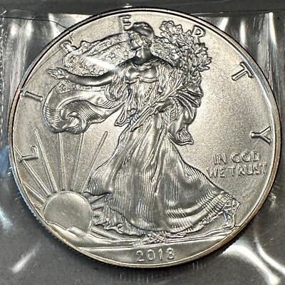 #ad 2018 American Silver Eagle Coin Walking Liberty Dollar 1 oz .999 Silver Rounds