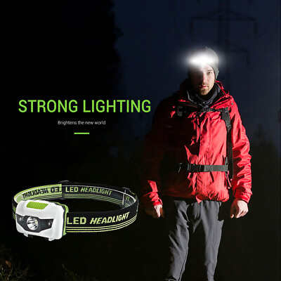 #ad #ad Mini LED Headlamp Head Light Torch LED Lamp Flashlight Camping Headlight 3x AAA