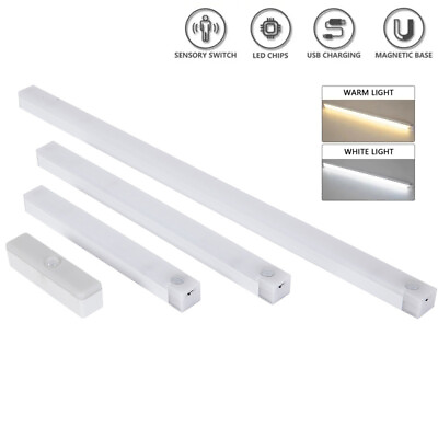 #ad Motion Sensor Wireless LED Night Light Rechargeable Cabinet Wardrobe White Lamp