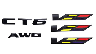 #ad 5pcs Black Fits For 2020 2023 GM AWD CT5 V Series Emblem Badge 85104907