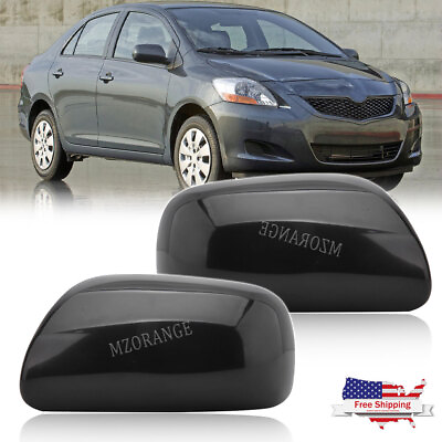 #ad Pair Side Door Wing Mirror Covers Cap For Toyota Yaris 2007 2008 2009 2010 2011