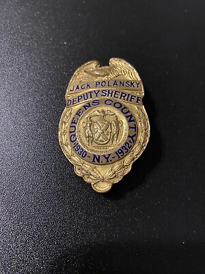 #ad #ad Antique Obsolete 1930 1932 Deputy Sheriff Queens County New York Police Badge