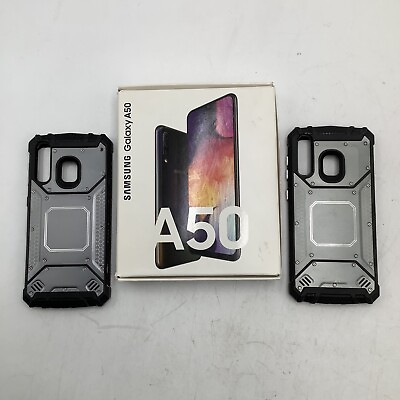 #ad Samsung Galaxy A50 Factory Unlocked 64GB Black 2 Cases Included