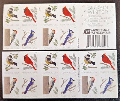 #ad Booklet of 20 Scott # 5317 5320 US Birds in Winter MNH stamps Free Ship