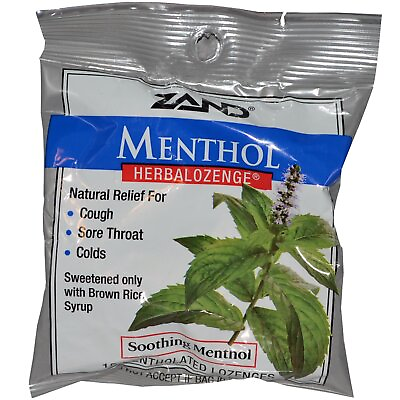 #ad Zand 12 Pack Menthol Herbalozenge Soothing Menthol 15 Mentholated Lozenges