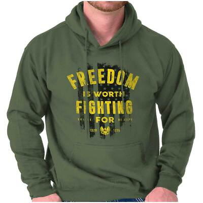 #ad Freedom Tactical American Flag Patriotic Hoodie Hooded Sweatshirt Men Women