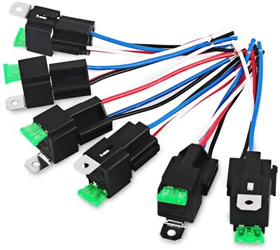 #ad Sky High Car Audio 30A Fused Relay with 4 Pin Harness 6 Pack