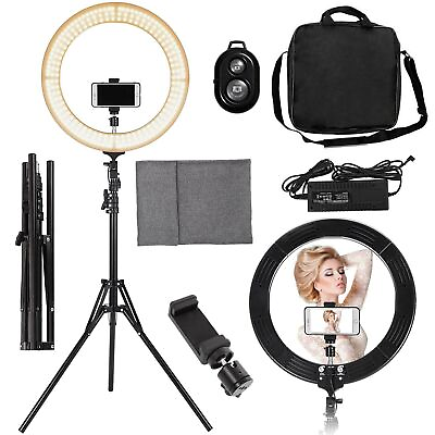 #ad 18#x27;#x27; LED SMD Ring Light Kit With Stand Dimmable 6000K For Camera Makeup Phone