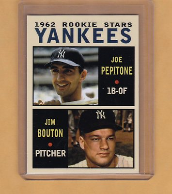 #ad #ad Joe Pepitone amp; Jim Bouton #x27;62 New York Yankees rookies Pastime #10 NM cond.
