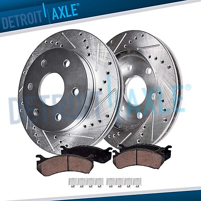 #ad Front Drilled Rotors Brake Pads for 2010 2020 Ford F 150 Lincoln Navigator