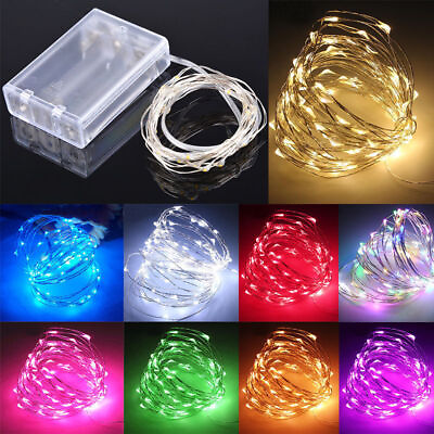 20 50 100 LED String Fairy Lights Battery Powered Xmas Wedding Party w Remote