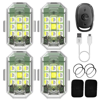 #ad Remote Control LED Strobe Light for Car Bike 7 Colors Warning Lamp Indicator