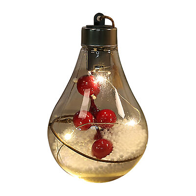 #ad Light Ball Creative Shatterproof Christmas Bulb Ball Pendant with Batteries