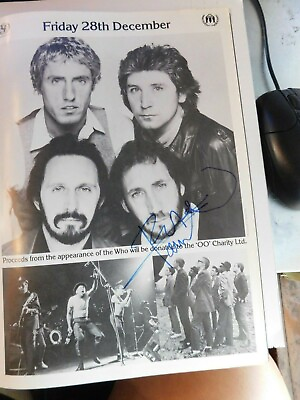 #ad Unicef Concert for the People of Kampuchea signed by Pete Townsend The Who S5