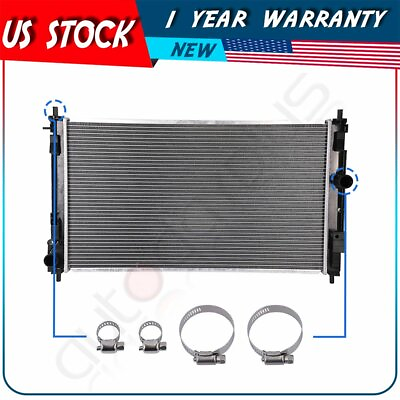 #ad Aluminum Radiator For 2008 2014 Dodge Avenger with 2pcs 8 10mm 27 51mm Clamps