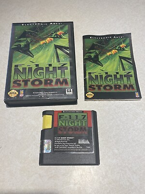 #ad F 117 Night Storm Sega Genesis Video Game 1993 Complete