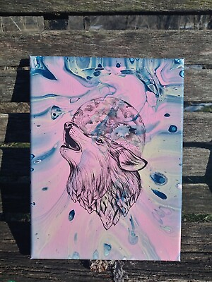 #ad Howling Wolf Painting