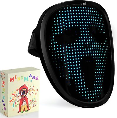 #ad LED Mask for Halloween Face Changing LEDs Rechargeable Perfect for Halloween