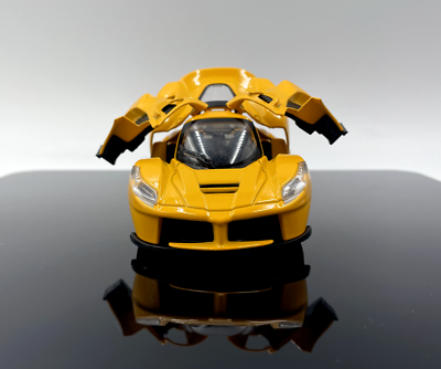 #ad Mini Q Super Car Ferrari Style Metal Die cast Cars Model Toys Kids Gift Yellow