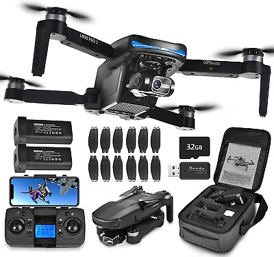 #ad 4k Drone with Camera 5G WIFI 50 Mins Flight Time w 2 Batteries Brushless Motor