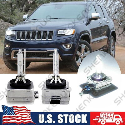 #ad Front 6000K HID Headlight Bulbs For Jeep Grand Cherokee 2014 2017 Low amp; High 2x