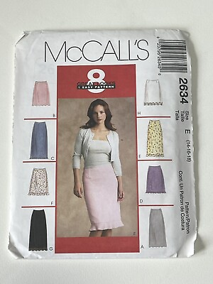 #ad #ad Skirts Size 14 18 M2634 McCalls Uncut Sewing Pattern Pattern Scalloped Hem