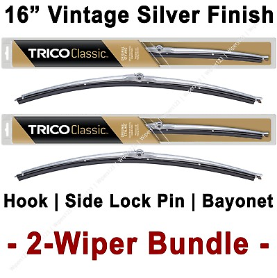 #ad 2 Wiper Bundle: TRICO Classic Wiper Blades 16quot; Silver 1968 1969 33 162 x2