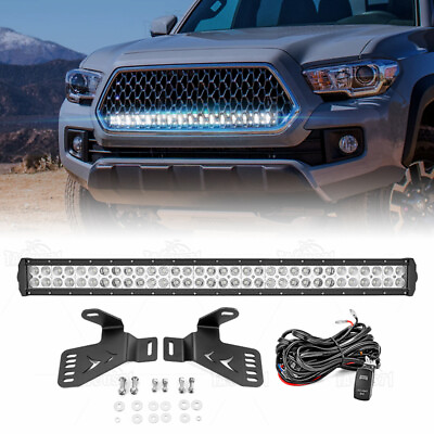 #ad for 2016 2023 Toyota Tacoma 32quot; LED Light Bar Upper Grille Mount Wire 180W Combo