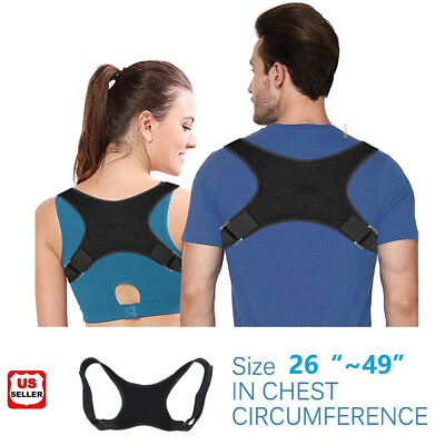 #ad Adjustable Posture Corrector Back Shoulder Support Correct Brace Belt Men Women