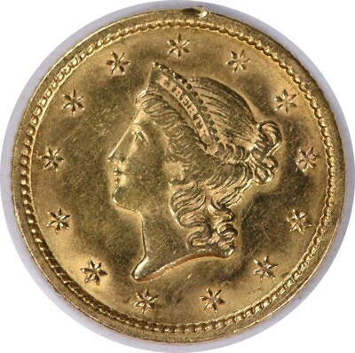 #ad 1853 $1 Gold Type 1 AU Uncertified #250