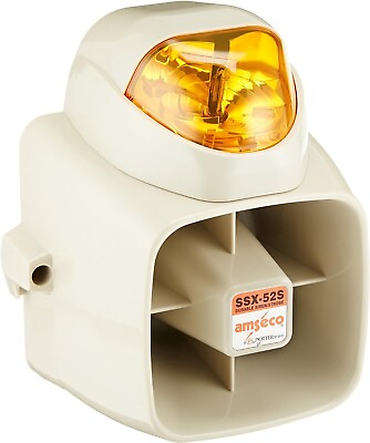 #ad AMSECO POTTER SSX52SA Siren STORBE Amber Lens…