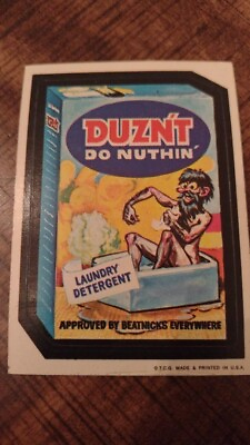 #ad 1973 1st Series Topps Wacky Packages Duzn#x27;t Do Nuthin White Back
