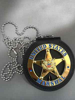 #ad U.S. MARSHAL Federal Court Enforcement Badge Movie Replica Prop SET Role Play