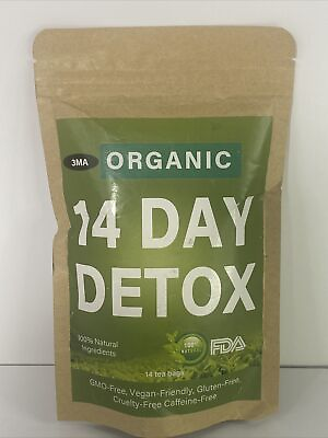 #ad 100% Pure Natural Detox Tea 14 Days Organic FDA Approved Vegan Friendly Sealed