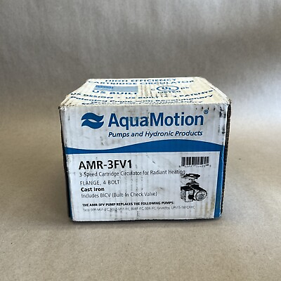 #ad AquaMotion AMR 3FV1 Cast Iron Flange 4 Bolt Circulator Pump New in Box