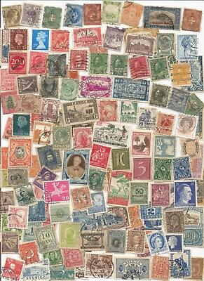 #ad 125 World Stamps All different. Similar to photo Each pack nearly the same No US