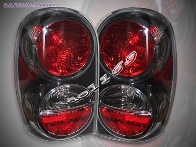 #ad FITS FOR 2002 2003 2004 2005 2006 2007 Jeep Liberty Tail Lights JDM BLACK