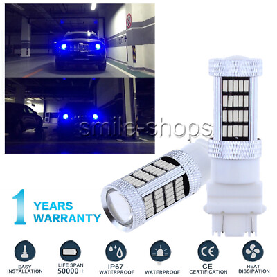 #ad 2pcs Blue 3157 4157 High Power 92 SMD LED For Car Daytime Running Light DRL Bulb