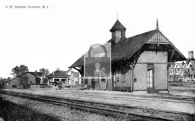 #ad #ad Railroad Train Station Depot Dumont New Jersey NJ Reprint Postcard