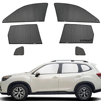 #ad Fit For Subaru Forester 2019 2023 Side Window Black Silver Privacy Sunshade 6pcs