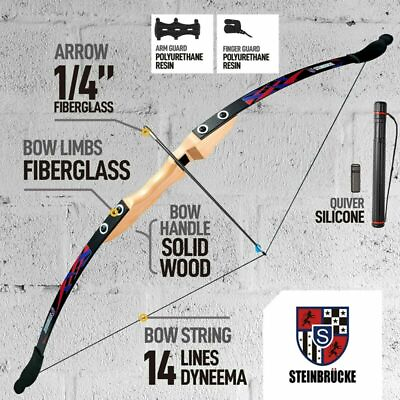 #ad #ad Hunting Takedown Archery Recurve Bow 54quot; Longbow Left Right Hand amp; 10x Arrow Set