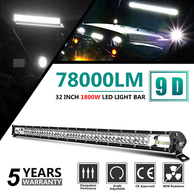 #ad 32Inch 1800W LED Light Bar Winter Snow Fog Lamp Combo Beam for Ford Toyota Truck