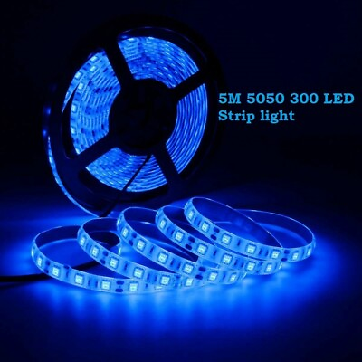 #ad #ad Bright 12V 5M 16.4ft 5050 RGB Waterproof SMD 300 LED Flexible Strip light USA