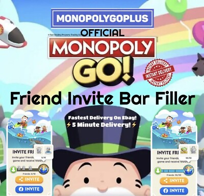 #ad ONLINE NOW ⚡️5 Min Delivery ⚡️Monopoly Go Friend Invite Bar Filler MAX 860 DICE