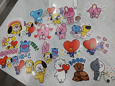 #ad NEW BT21 OFFICIAL DECO STICKERS V2 BTS X LINE FRIENDS 20 STICKERS PER PACK