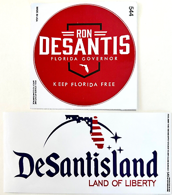#ad Ron DeSantis ...Land Of Liberty...Truck Decal...Large 2 Pack #540 544