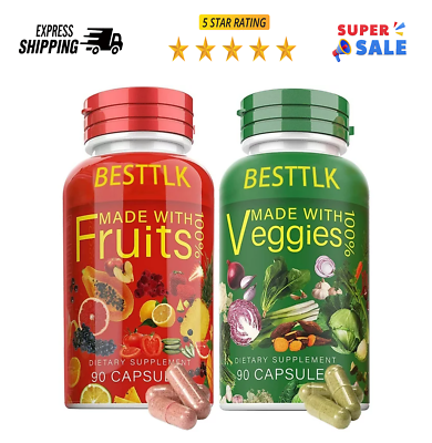 #ad BESTTLK Nature Fruits and Veggies Supplements Dietary Nutritional Balance