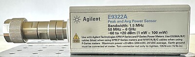 #ad Agilent E9322A Peak amp; Average Power Sensor 1.5 MHz EPM P Series Meter