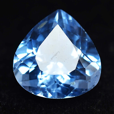#ad 9.15 Ct Sapphire Light Blue Pear Cut Gemstone CERTIFIED Loose